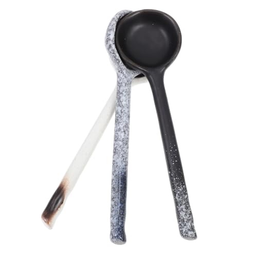 MOTHNUR 3 Stück Teiliges Hitzebeständige Keramik Suppenkellen mit Langem Griff Ergonomisch Geformt Spülmaschinenfest Geeignet für Haushalt und Küche von MOTHNUR