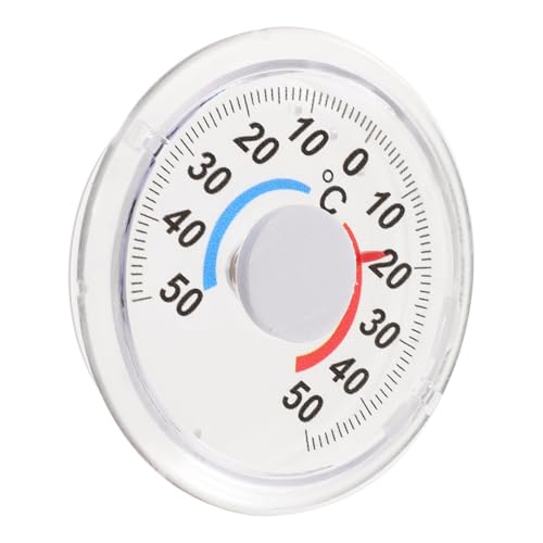 MOTHNUR 3 Stück Teiliges Innenthermometer mit Doppelter Celsius Fahrenheitanzeige Langlebig und Einfach Aufzuhängen Geeignet für Zuhause Schule und Laden Silberfarbenes Rundes Design von MOTHNUR