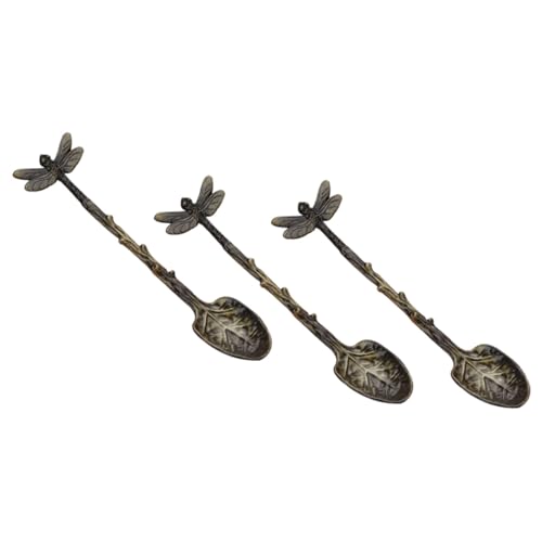 MOTHNUR 3 Stück Teiliges Vintage Kaffeelöffel mit Libellen-design aus Robustem Material Vielseitig Einsetzbar als Dessert- Eis Fruchtlöffel für Zuhause MOTHNUR 3 Stück Teiliges Vintage Kaffeelöffel mit Libellen-design aus Robustem Material Vielseitig Einsetzbar als Dessert- Eis Fruchtlöffel für Zuhause von MOTHNUR