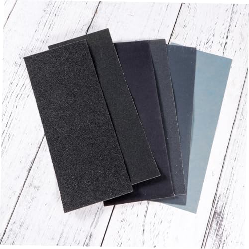 MOTHNUR 36 Stück Teiliges Nass und Trockenschleifpapier mit Feiner Körnung Wasserfest Flexible Zuschneidbar Langlebiges Schleifpapier für Holz Auto Metall Möbel und Kunststoffoberflächen von MOTHNUR