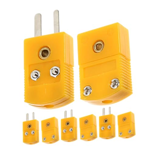 MOTHNUR 4 Sätze K Thermoelement Stecker Buchse Adapter Miniaturstecker Hochtemperaturbeständig Gelb Für Thermoelement Sensor Fühler Männlich Weiblich Kabelanschluss von MOTHNUR