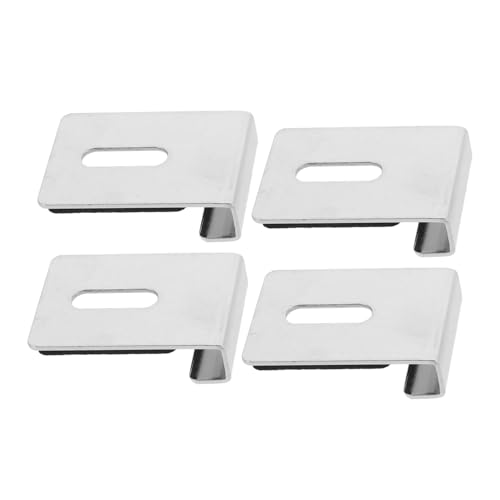 MOTHNUR 4 Satz Edelstahl Spiegelhalterung Stabile Glasclips Wandbefestigung für Rahmenlose Spiegel Inklusive Schrauben und Dübel für Sichere Montage im Bad und Wohnbereich von MOTHNUR