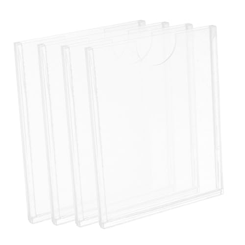 MOTHNUR 4 Stück Doppelstöckiger Acryl Visitenkartenhalter Robuster Organizer für Büro Schreibtisch mit Erweiterter Kapazität und Elegantem Design für Professionelle Nutzung von MOTHNUR