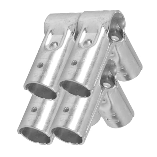 MOTHNUR 4 Stück Edelstahl Rohrverbinder Rohrschellen für Gewächshaus Regal Zaunbefestigung Vielseitige Endklemmen Langlebig Robust von MOTHNUR