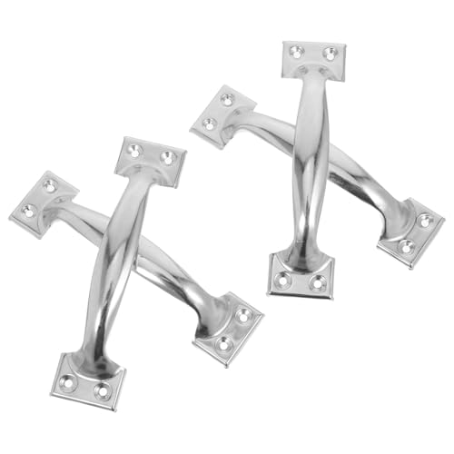 MOTHNUR 4 Stück Edelstahl Türgriff Bow-design Ergonomisch Polierte Oberfläche Langlebig und Rostfrei für Schrank- Garten Garagentüren Einfach zu Reinigen Vielseitig Einsetzbar von MOTHNUR