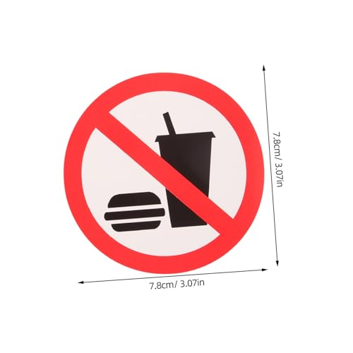 MOTHNUR 4 Stück No Food Drink Allowed Aufkleber Selbstklebend Wasserfest UV beständig für Büro Shop Fenster Tür Innen Außen Klare Verbotszeichen von MOTHNUR