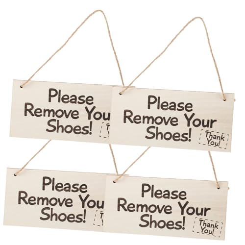 MOTHNUR 4 Stück Please Remove Your Shoes Holz Türschild Hängendes Schild mit Weißer Holzmaserung Rustikale Eingang Deko für Haustür Wohnzimmer Landhausstil MOTHNUR 4 Stück Please Remove Your Shoes Holz Türschild Hängendes Schild mit Weißer Holzmaserung Rustikale Eingang Deko für Haustür Wohnzimmer Landhausstil von MOTHNUR