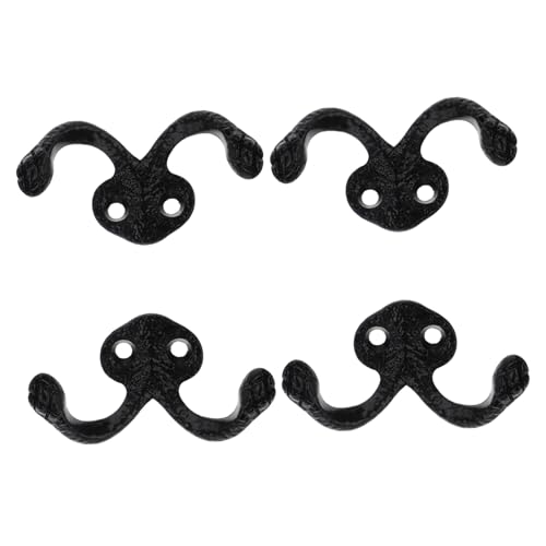 MOTHNUR 4 Stück Schwarze Wandhaken aus Robustem Zinklegierung Vintage Kleiderhaken mit Glatter Oberfläche Vielseitig für Mäntel Handtücher Hüte im Badezimmer und Flur Platzsparend und MOTHNUR 4 Stück Schwarze Wandhaken aus Robustem Zinklegierung Vintage Kleiderhaken mit Glatter Oberfläche Vielseitig für Mäntel Handtücher Hüte im Badezimmer und Flur Platzsparend und von MOTHNUR