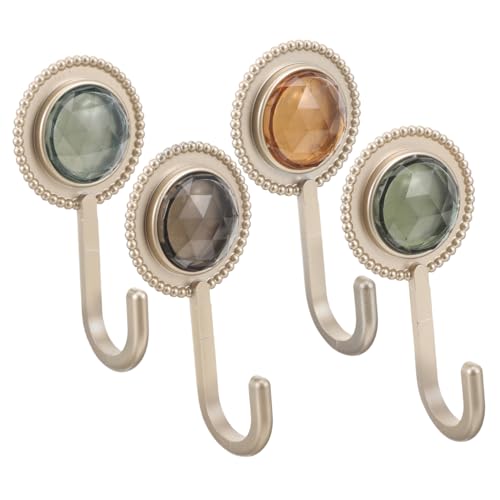 MOTHNUR 4 Stück Selbstklebende Wandhaken mit Luxuriösem Diamant design Starke Haftkraft ohne Bohren Vielseitig für Kleidung und Handtücher im Bad und Küche Farblich Gemischt MOTHNUR 4 Stück Selbstklebende Wandhaken mit Luxuriösem Diamant design Starke Haftkraft ohne Bohren Vielseitig für Kleidung und Handtücher im Bad und Küche Farblich Gemischt von MOTHNUR