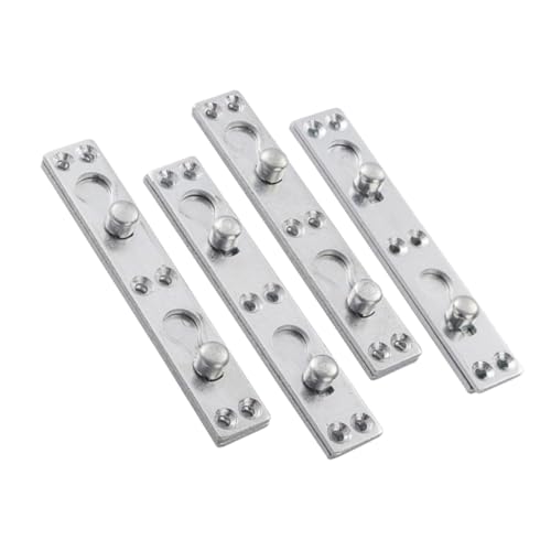 MOTHNUR 4 Stück Teiliges Dicke Bettbeschläge Betthalterungen aus Metall Abgerundete Ecken Rostfrei für Bettgestelle Kopf Fußteile Einfache Montage und Langlebige Verbindung von MOTHNUR