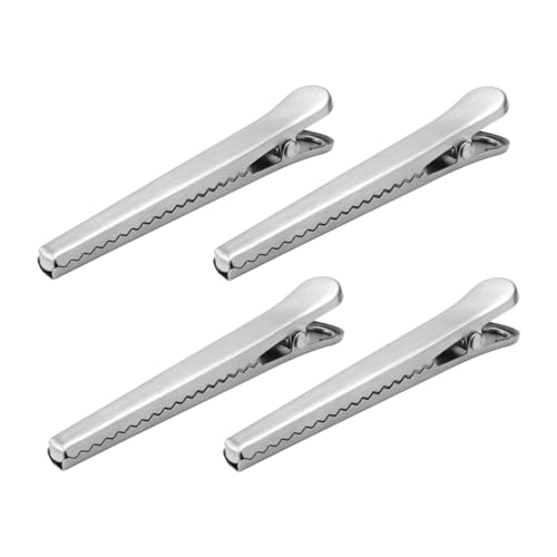 MOTHNUR 4 Stück Teiliges Edelstahl Food Bag Sealing Clamps mit Gezahntem Verschluss Kleine Verschlussklammern für Snacks Plastik Papiertüten Vielseitig für Küche Büro und Unterwegs MOTHNUR 4 Stück Teiliges Edelstahl Food Bag Sealing Clamps mit Gezahntem Verschluss Kleine Verschlussklammern für Snacks Plastik Papiertüten Vielseitig für Küche Büro und Unterwegs von MOTHNUR