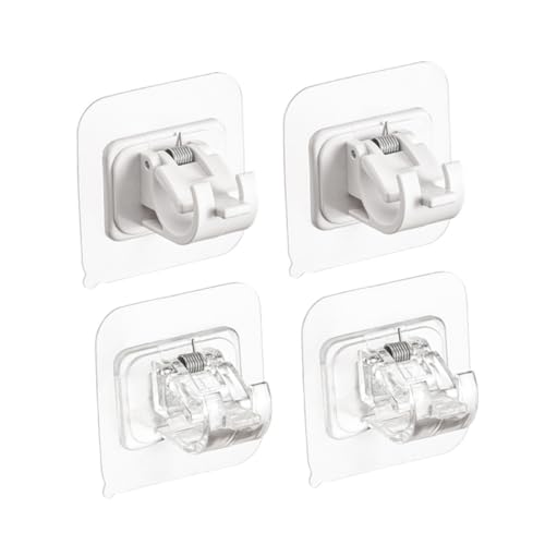 MOTHNUR 4 Stück Teiliges Transparenter Selbstklebender Vorhangstangenhalter Ausziehbar für Duschvorhang Robuste Kratzfreie Klemmhalter für Glatte Flächen Wie Glas Fliesen Marmor Einfach MOTHNUR 4 Stück Teiliges Transparenter Selbstklebender Vorhangstangenhalter Ausziehbar für Duschvorhang Robuste Kratzfreie Klemmhalter für Glatte Flächen Wie Glas Fliesen Marmor Einfach von MOTHNUR