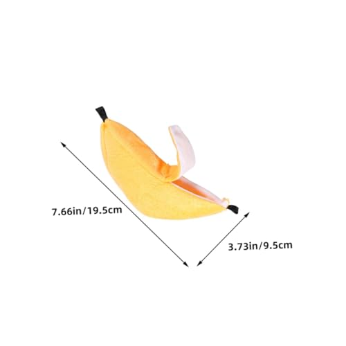 MOTHNUR 4 Teiliges Hängematten Kleintiere Banane-Form Baumwollmaterial Warmes und Platzsparendes Schlafnest Vielseitig Nutzbar als Kuschelhöhle und Spielplatz für Hamster von MOTHNUR