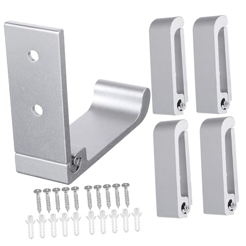 MOTHNUR 5 Stück Aluminiumlegierung Wandhaken Klappbar mit Schrauben Garderobenhaken für Mäntel Handtücher Schlüssel Rutschfest Kratzfest Hohe Tragkraft für Küche Bad Flur Schlafzimmer von MOTHNUR