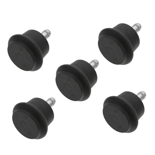 MOTHNUR 5 Stück Swivel Caster Wheels Einfache Installation Leise Drehbare Möbelräder für Schreibtischstuhl Geeignet für Hartböden und Teppichboden Robust und Praktisch von MOTHNUR