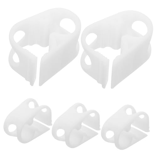MOTHNUR 5 Stück Teiliges Kunststoff Schlauchklemmen Verstellbare Rohrschellen mit Wasserdurchflussregulierung Labor und DIY Schlauchventile für Wasserstop und Bewässerung Weiß von MOTHNUR