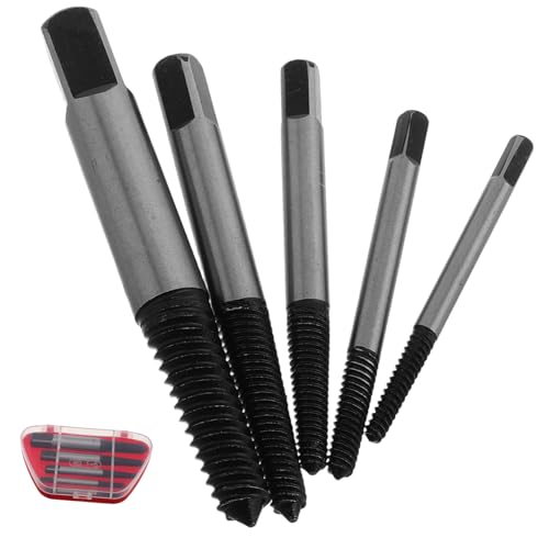 MOTHNUR 5 Stück Teiliges Schraubenausdreher set aus Robustem Stahl Geeignet zum Entfernen von Kleinen Gebrochenen und Beschädigten Schrauben Einfaches und Schnelles Extraktionswerkzeug von MOTHNUR