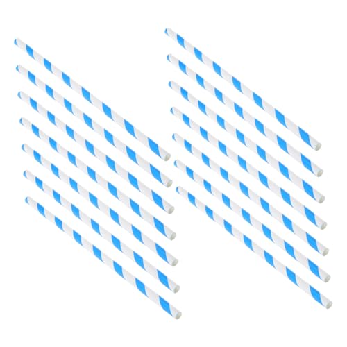 MOTHNUR 50 Stück Baumwollzucker Papierstäbchen Kommerziell Geeignet Kompatibel mit Automatischen Maschinen Gestreift Robust für Events und Partys von MOTHNUR
