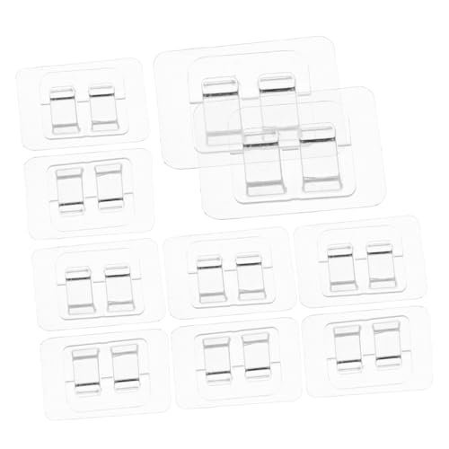 MOTHNUR 50 Stück Outdoor Licht Haken mit Wasserdichtem Klebestreifen Transparente Clips für Außenbereich Verstellbare Lichterkettenhalter für Terrassen Weihnachtsbeleuchtung Schonend und von MOTHNUR