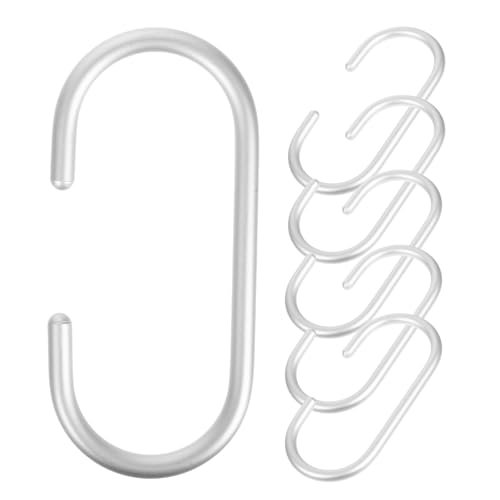 MOTHNUR 6 Stück C förmige Aluminiumhaken Silber Multifunktionale Garderobenhaken für Schals Taschen Kleiderschrank Aufhängung Elegante Metallhaken für Ordnung und Stil MOTHNUR 6 Stück C förmige Aluminiumhaken Silber Multifunktionale Garderobenhaken für Schals Taschen Kleiderschrank Aufhängung Elegante Metallhaken für Ordnung und Stil von MOTHNUR