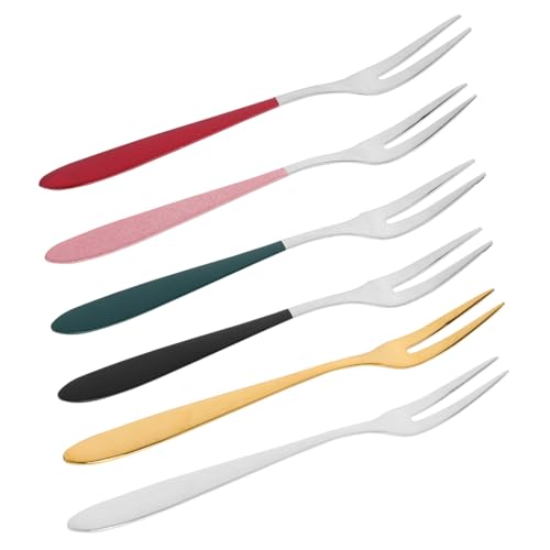 MOTHNUR 6 Stück Edelstahl Obstgabeln Rostfrei Ergonomisch Glatte Oberfläche Vielseitig für Kuchen Dessert Salat Party Bar Zuhause Langlebig Leicht zu Reinigen MOTHNUR 6 Stück Edelstahl Obstgabeln Rostfrei Ergonomisch Glatte Oberfläche Vielseitig für Kuchen Dessert Salat Party Bar Zuhause Langlebig Leicht zu Reinigen von MOTHNUR
