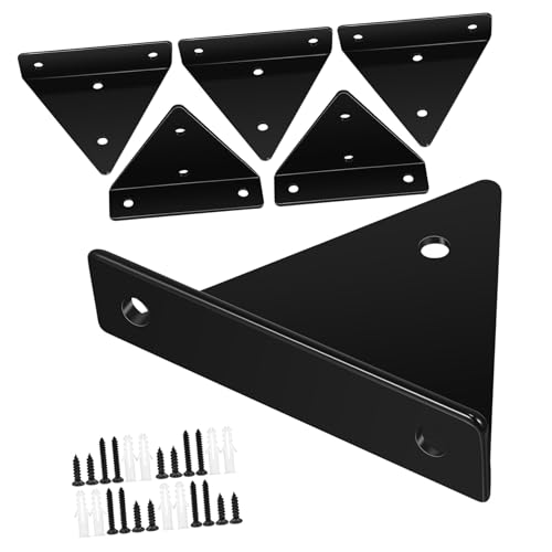 MOTHNUR 6 Stück Schwereisen Dreieck Regalhalter Schwarz Tragfähige Wandwinkel Unsichtbare Halterungen für Lager und Wohnräume Platzsparende Wandmontage MOTHNUR 6 Stück Schwereisen Dreieck Regalhalter Schwarz Tragfähige Wandwinkel Unsichtbare Halterungen für Lager und Wohnräume Platzsparende Wandmontage von MOTHNUR