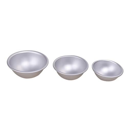 MOTHNUR 6 Stück Teiliges DIY Badekugel Formen aus Aluminiumlegierung für Selbstgemachte Badebomben Lebensmittelecht Halbkugelförmig Vielseitig für Seifen und Backformen von MOTHNUR