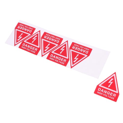 MOTHNUR 6 Stück Teiliges Industrie Warnschild Hochspannungsschild Sicherheitsaufkleber Gelbes Dreieck Warnhinweis für Elektrische Schläge Robust Selbstklebend Sichtbar von MOTHNUR