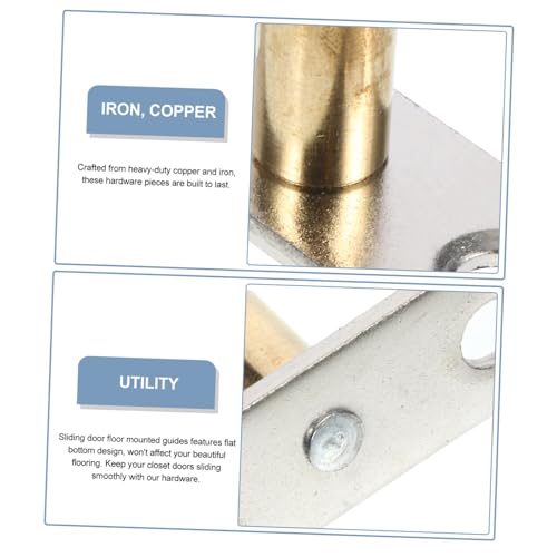 MOTHNUR 6 Stück Teiliges Schwere Metall bodenführung Schaft aus Kupfer und Eisen für Stabile Geräuscharme Schiebetüren im Schrank Langlebige Schiebetür hardware für Hausgebrauch von MOTHNUR
