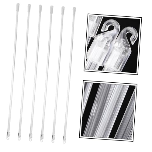 MOTHNUR 6 Stück Teiliges Transparente Jalousiestäbe mit Haken Leichter Ersatz für Lamellen Vertikaljalousien Langlebige Gardinenstangen zubehör für Zuhause Büro und Hotel von MOTHNUR