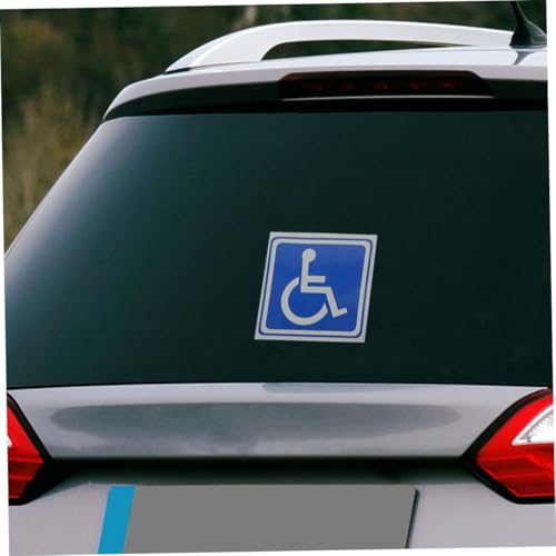 MOTHNUR 7 Stück Teiliges Selbstklebende Rollstuhlfahrer Aufkleber Wetterfeste Behindertenschild Sticker für Auto Fenster Klare Kennzeichnung Zugänglich von MOTHNUR