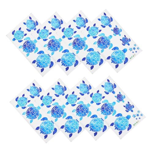 MOTHNUR 8 Blätter Teiliges Wasserdichter Ocean Turtle Wandsticker aus PVC Abnehmbare Meeres-schildkröten-badezimmerdekoration für Kinderzimmer Badewanne und Unterwasser-themenräume von MOTHNUR