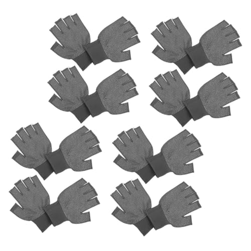 MOTHNUR 8 Paare Fingerlose Atmungsaktive Arbeitshandschuhe mit Rutschfestem Design Leichte Outdoor Handschuhe für Herren Damen Halbfinger Handschuhe für Präzise Arbeiten und Gartenarbeit von MOTHNUR