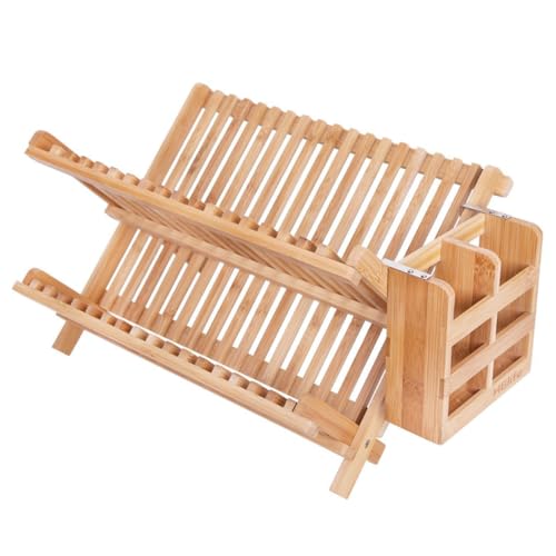 MOTHNUR Abtropfgestell Küche mit Doppeltem Fach Großer Kapazität Geschirrabtropfer und Tableware Rack Spülbecken Organizer für Teller Tassen Besteck Küchenaufbewahrung und Organisation von MOTHNUR