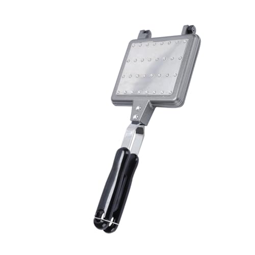 MOTHNUR Antihaftbeschichtete Aluminiumlegierung Waffelbackform mit Ergonomischem Griff Kompakt und Praktisch Geeignet für Elektro und Gasherde Gleichmäßige Hitzeverteilung von MOTHNUR