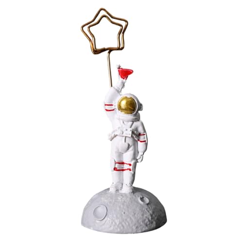 MOTHNUR Astronaut Resin Schreibtisch Memo Clip Spaceman Statue Desktop Dekoration Kompakt Sicher Vielseitig für Büro und Zuhause Zufällige Farbe Zufällige Farbe von MOTHNUR
