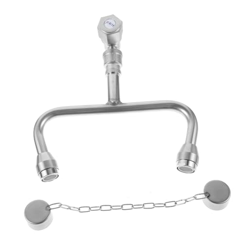 MOTHNUR Augenspülstation aus Edelstahl Notfall augendusche mit Wasserhahn aufsatz Einfache Installation Stabile Wasserzufuhr Geeignet für Waschbecken Schnelle Aktivierung zur Augenspülung von MOTHNUR