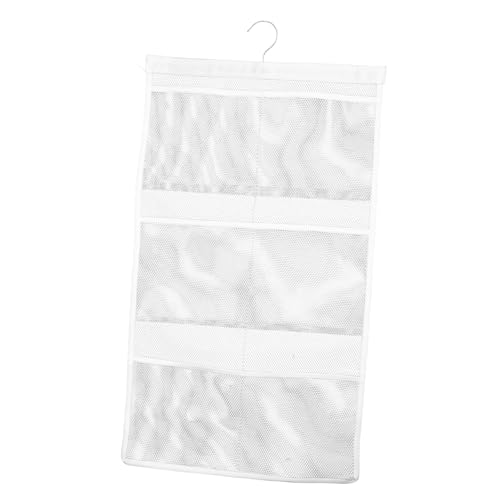 MOTHNUR Badezimmer Aufbewahrungstasche Fächer Hängend Mesh Organizer Weiß Für Duschvorhangstange Badregal Kulturtasche Netzstoff Platzsparend Und Vielseitig von MOTHNUR