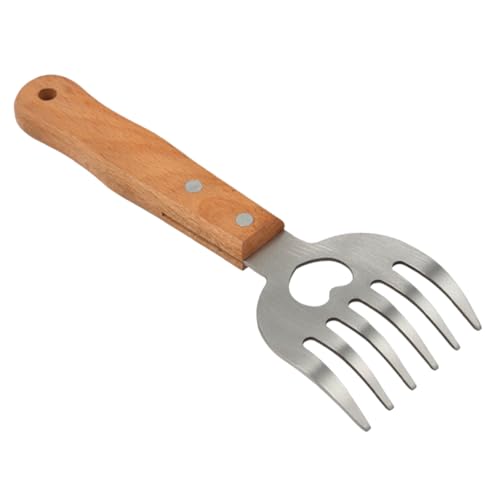 MOTHNUR Bbq Bear Claw Fleischzerteiler aus mit Ergonomischem Holzgriff Hitzebeständig Rutschfest Multifunktional für Pulled Pork Hähnchen Rind mit Integriertem Flaschenöffner für Grill von MOTHNUR