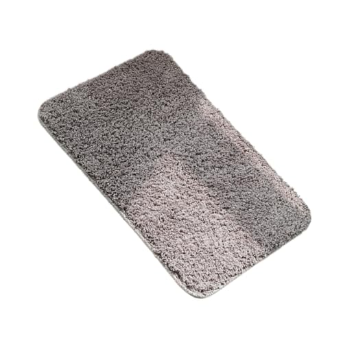 MOTHNUR Berber Fleece Badematte Dunkelgrau Rutschfester Badezimmerteppich Saugfähige Schnelltrocknende Bodenmatte für Wc und Badbereich von MOTHNUR