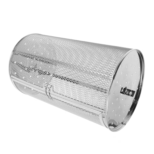 MOTHNUR Edelstahl Drehspieß Grillkorb für Backofen und Luftfritteuse Rotierender Ofenrost Luftzirkulierender Ofenkorb für Nüsse Gemüse Fleisch Vielseitiger Grillkäfig mit Sicherem von MOTHNUR