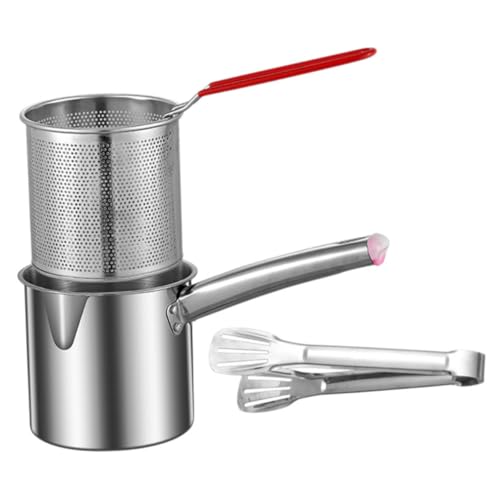 MOTHNUR Edelstahl Fritteuse Tiefenfritteuse mit Ergonomischem Griff Vielseitig für Frittieren Kochen Schmoren Kompakt für Haushalt Spritzschutz Hitzebeständig für Gemüse und Fleisch MOTHNUR Edelstahl Fritteuse Tiefenfritteuse mit Ergonomischem Griff Vielseitig für Frittieren Kochen Schmoren Kompakt für Haushalt Spritzschutz Hitzebeständig für Gemüse und Fleisch von MOTHNUR