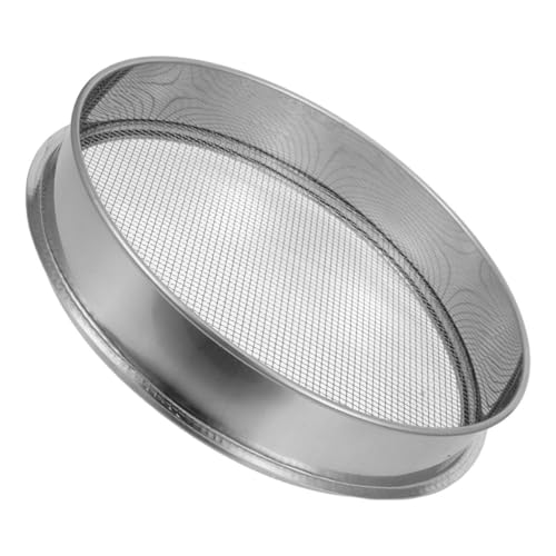 MOTHNUR Edelstahl Gartensieb Maschen Lochgröße Rundes Bodensieb Leichtes Gartenzubehör für Erde Filtern Kompost Steine Trennung und Gemüse Früchte Sichten von MOTHNUR