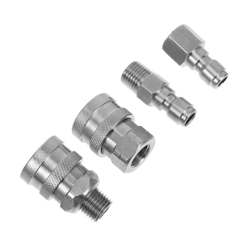 MOTHNUR Edelstahl Npt Schnellanschluss Adapter für Hochdruckreiniger Gartenschlauch Anschluss mit Innen Außengewinde Präzise Verarbeitung Schnelles Verbinden Kompatibel mit Wasserhahn und MOTHNUR Edelstahl Npt Schnellanschluss Adapter für Hochdruckreiniger Gartenschlauch Anschluss mit Innen Außengewinde Präzise Verarbeitung Schnelles Verbinden Kompatibel mit Wasserhahn und von MOTHNUR