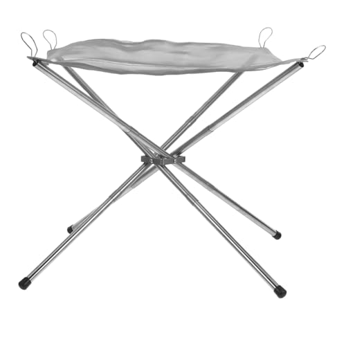 MOTHNUR Edelstahl Outdoor Feuerstelle Faltbarer Holzofen Camping Grillrost Tragbar Abnehmbar Robust Handlich für Wandern Picknick und Grillen Cooking von MOTHNUR