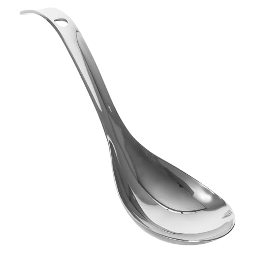 MOTHNUR Edelstahl Reislöffel Antihaftbeschichtet Verschleißfest Ergonomischer Griff Servierlöffel Für Küche Zuhause Hotel Restaurant von MOTHNUR