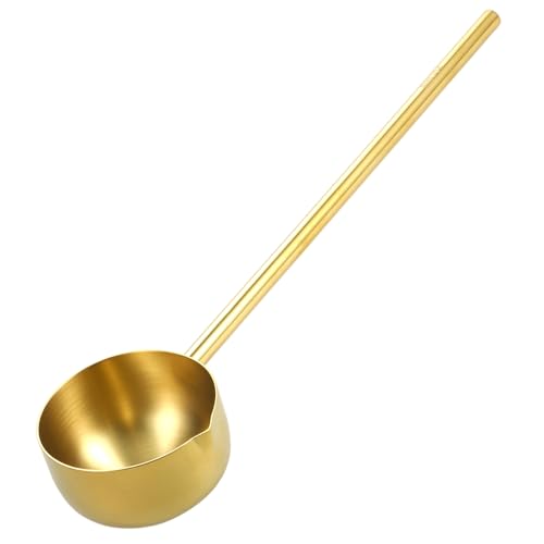 MOTHNUR Edelstahl Schöpfkelle mit Langem Griff Stabile Langlebige Wasserschöpferkelle für Küche und Garten Vielseitig Einsetzbarer Haushaltslöffel in Elegantem Metallic Finish von MOTHNUR