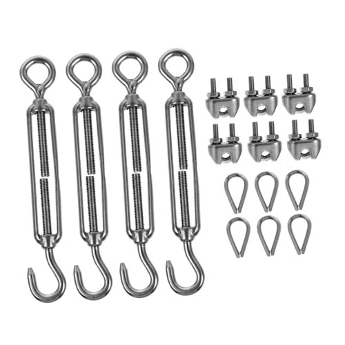 MOTHNUR Edelstahl Spannseil mit Thimble Hooks Rostfrei Korrosionsbeständig Praktische Kabelhalterung für Outdoor Seilaufhängung Camping Sonnensegel und Drahtseil Installation MOTHNUR Edelstahl Spannseil mit Thimble Hooks Rostfrei Korrosionsbeständig Praktische Kabelhalterung für Outdoor Seilaufhängung Camping Sonnensegel und Drahtseil Installation von MOTHNUR