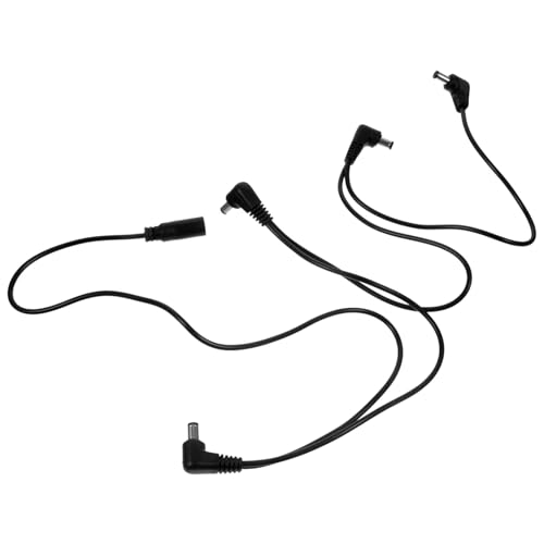 MOTHNUR Effektgerät Stromkabel Einpolig Robust Langlebig Leichtes Design für Gitarrenpedal Versorgung Instrumentenkabel Kompatibel mit Effektgeräten Schwarz von MOTHNUR