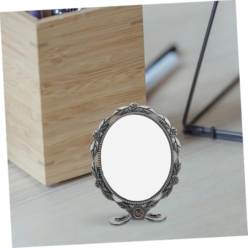 MOTHNUR Faltbarer Vintage Handspiegel mit Griff Tragbarer Kleiner Kosmetikspiegel für Damen Bruchsicher Leicht und Komfortabel für Präzises Schminken Unterwegs von MOTHNUR